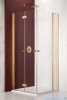 Radaway Nes Gold KDD B / KDD II kabina 80x80cm lewa złoty połysk przejrzyste 10024080-09-01L/10016080-09-01R